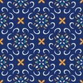 Vector seamless texture. Beautiful colored pattern for design and fashion with decorative elements. Portuguese, Moroccan, Turkish Royalty Free Stock Photo