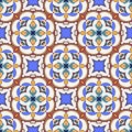 Vector seamless texture. Beautiful colored pattern for design and fashion with decorative elements