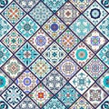 Vector seamless texture. Beautiful mega patchwork pattern for design and fashion with decorative elements