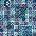 Vector seamless texture. Beautiful mega patchwork pattern for design and fashion with decorative elements Royalty Free Stock Photo