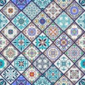 Vector seamless texture. Beautiful mega patchwork pattern for design and fashion with decorative elements