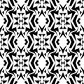 Vector seamless texture. Black and white tribal geometric pattern. Aztec ornamental style Royalty Free Stock Photo