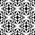 Vector seamless texture. Black and white tribal geometric pattern. Aztec ornamental style Royalty Free Stock Photo