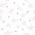 Vector seamless texture with colorful stars