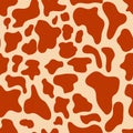 Vector seamless texture. Cow spots. Trendy background. Royalty Free Stock Photo