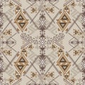 Vector seamless texture. Ethnic tribal geometric pattern Royalty Free Stock Photo