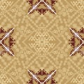 Vector seamless texture. Ethnic tribal geometric pattern. Aztec ornamental style Royalty Free Stock Photo