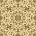 Vector seamless texture with floral mandala in indian style. Mehndi ornamental flowers Royalty Free Stock Photo