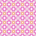 Vector seamless texture. Geometric ornamental pattern with bright spring colors. Ethnic ornament Royalty Free Stock Photo