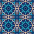 Vector seamless texture. Ornament for ceramic tile. Portuguese azulejos decorative pattern Royalty Free Stock Photo