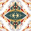 Vector seamless texture. Tribal geometric pattern. Aztec ornamental style