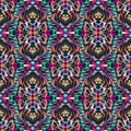 Vector seamless texture. Tribal geometric pattern. Electro boho color trend. Aztec ornamental style Royalty Free Stock Photo