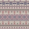 Vector seamless texture. Tribal geometric striped pattern. Aztec ornamental style. Royalty Free Stock Photo