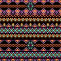 Vector seamless texture. Tribal geometric striped pattern. Aztec ornamental style Royalty Free Stock Photo