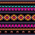 Vector seamless texture. Tribal geometric striped pattern. Aztec ornamental style. Royalty Free Stock Photo