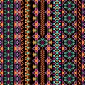 Vector seamless texture. Tribal geometric striped pattern. Aztec ornamental style Royalty Free Stock Photo