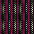Vector seamless texture. Tribal geometric striped pattern. Aztec ornamental style Royalty Free Stock Photo