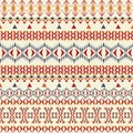 Vector seamless texture. Tribal geometric striped pattern. Aztec ornamental style Royalty Free Stock Photo