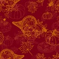 Vector seamless Thanksgiving pattern