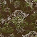 Vector seamless Thanksgiving pattern