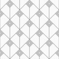 Vector seamless thin lines rhombuses pattern. Repeating geometric rhombuses tiles