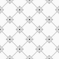 Vector seamless thin lines rhombuses pattern. Repeating geometric rhombuses tiles