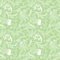 Vector Seamless Tileable Easter Background Pattern with Flowers