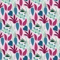 Vector Seamless Tough Floral Pattern