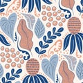 Vector Seamless Tough Pattern with Flowers