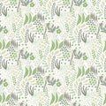 Vector Seamless Tough Pattern with Flowers