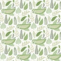 Vector Seamless Tough  Pattern with Owls Royalty Free Stock Photo