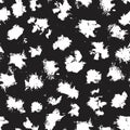 Vector seamless trendy modern dry brush spot pattern.