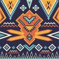 Vector Seamless Tribal Pattern Geometrical Color