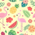 Vector seamless tropical pattern.