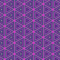 Vector seamless vibrant pink pattern with geometrical symmetry