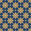 Vector Seamless Vintage Floral Pattern Royalty Free Stock Photo