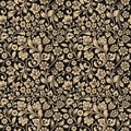 Vector seamless vintage floral pattern.