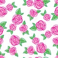 Vector Seamless Vintage Flower pattern.