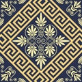 Vector Seamless vintage gold Greek ornament (Meander)