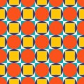 Vector seamless vintage pattern - color geometric design. Bright abstract fashion background, retro style 80 - 90s Royalty Free Stock Photo