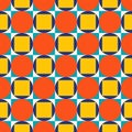 Vector seamless vintage pattern - color geometric design. Bright abstract fashion background, retro style 80 - 90s Royalty Free Stock Photo