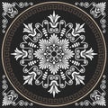 Vector seamless vintage white Greek ornament (Meander) Royalty Free Stock Photo