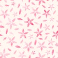 Vector seamless watercolor sakura pattern