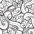 Vector seamless wavy abstract pattern