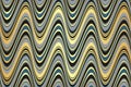 Vector seamless wavy colorful striped pattern with golden waves