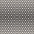Vector Seamless White And Black Hexagon Halftone HoneyComb Pattern
