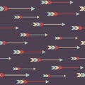 Vector seamlessl ethnic pattern with arrows