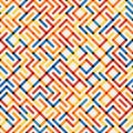 Vector Seamlesss Multicolor Geometric Line Maze Grid Irregular Pattern