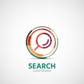 Vector search company logo, business concept