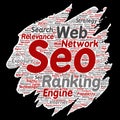 Vector search results engine optimization top rank Royalty Free Stock Photo